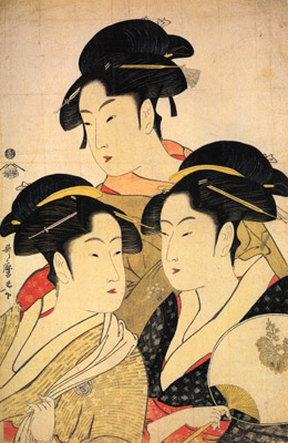 Utamaro - Trois beautés inconnues